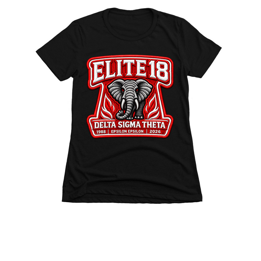 ELITE 18, a Black Women's Slim Fit Tee