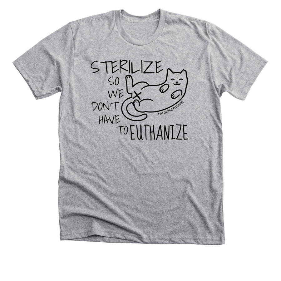 Sterilize Your Cats, a Athletic Heather Premium Unisex Tee