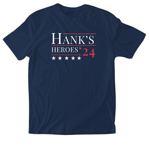 2024 Hank's Heroes Hemophilia Walk T-Shirt, a Navy Softstyle Cotton Tee
