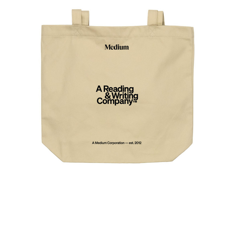In Between Drafts Tote, a Oyster Organic Cotton Tote Bag (back-view)