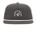 WoW Logo Hat, a Charcoal/ White Printed Umpqua Snapback Cap