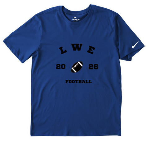 LWE Football, a Rush Blue Nike Dri-FIT Jersey Blend Performance Tee