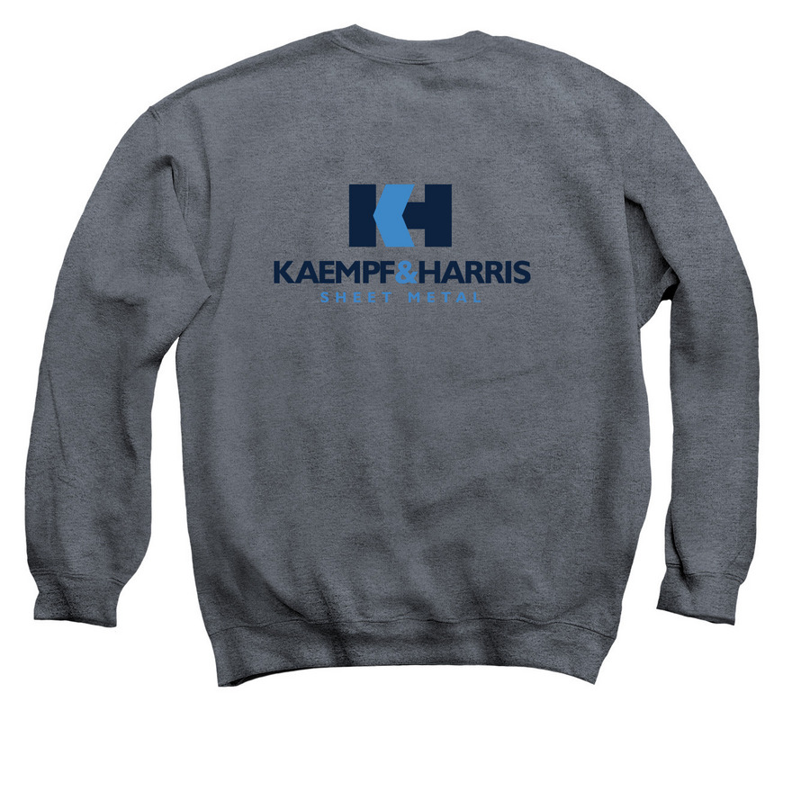 Kaempf & Harris Tees & Hoodies, a Dark Heather Crewneck Sweatshirt (back-view)