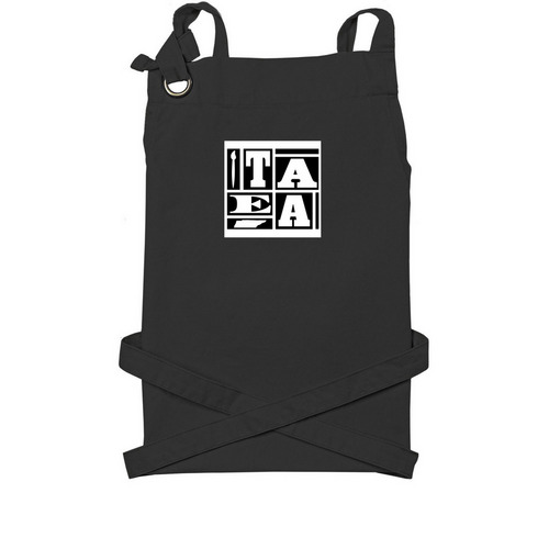 TAEA Cotton Canvas Apron, a Black Cotton Canvas Pocket Apron