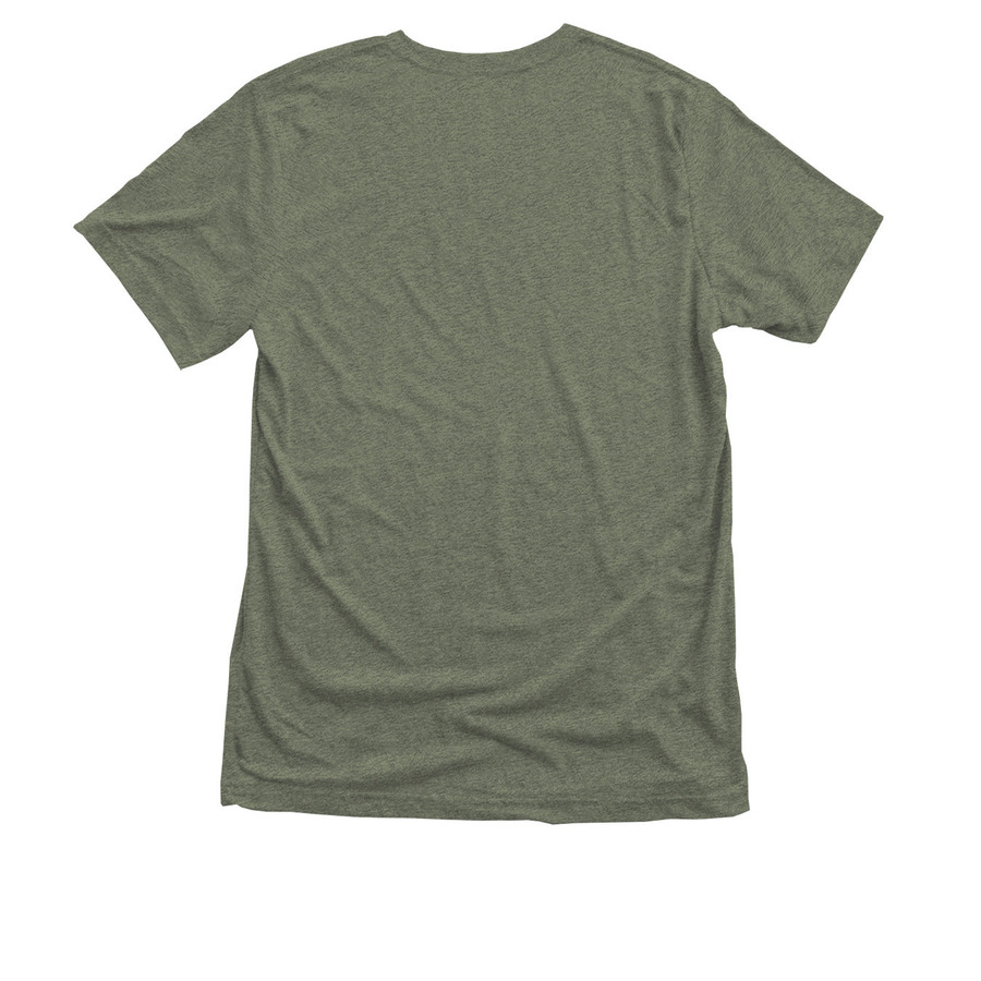 Classic Logo 2.0, a Military Green Triblend Tee (back-view)
