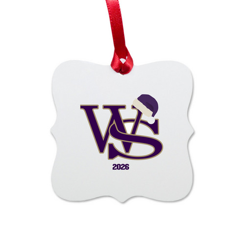 WS Band of Gold 2026 Christmas Ornament&nbsp;, a White Aluminum Square Ornament
