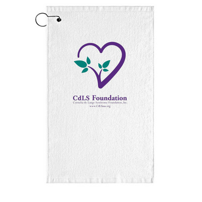 Tee Off for CdLS Awareness, a White Golf Towel
