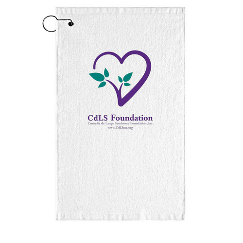 Tee Off for CdLS Awareness, a White Golf Towel