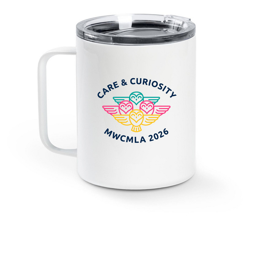 2026 Annual Conference Travel Mug, a White Stainless Steel Travel Mug (back-view)