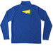 Cheer Warm-up, a True Royal Unisex Performance Quarter Zip Pullover (back-view)