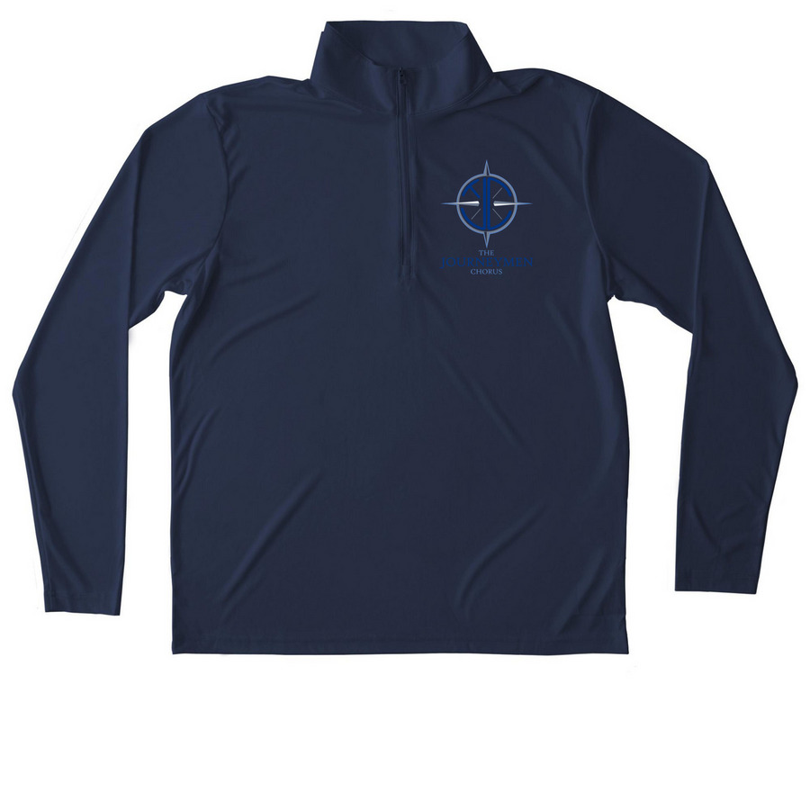 Quarter Zip Pullover, a True Navy Unisex Performance Quarter Zip Pullover