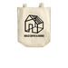 ICE agents are losers, a Natural Over-the-Shoulder Shopping Tote Bag (back-view)