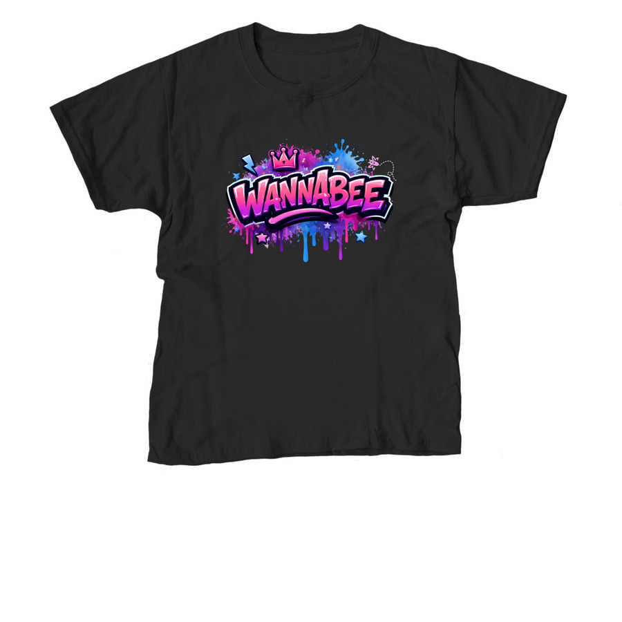 WANNABEE Graffiti Apparel&nbsp;, a Black Youth Unisex Tee