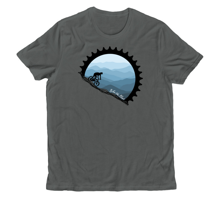 Bike the Blues, a Terrain Grey Allmade Organic Cotton Unisex Tee