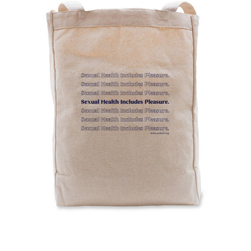 Sexual Health Includes - Tote, a Natural Recycled Cotton Tote Bag