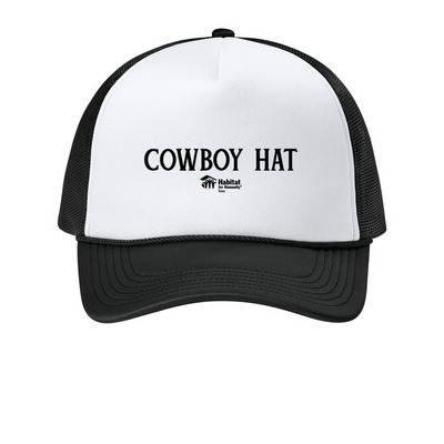 Lone Star Summit 2026: Cowboy Hat, Black, a White/ Deep Black Printed Foam Trucker Hat