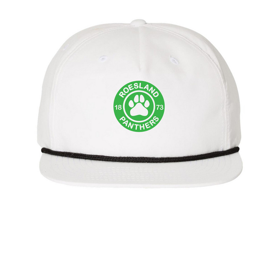 Classic Roesland Hats, a White/ Black Printed Umpqua Snapback Cap