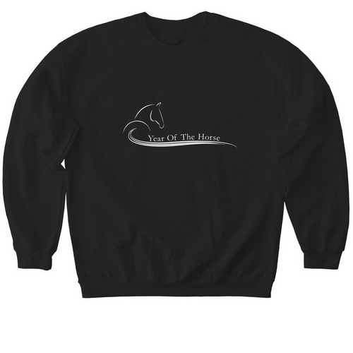 ReWild 2026 - Year Of The Horse, a Black Softstyle Crewneck Sweatshirt