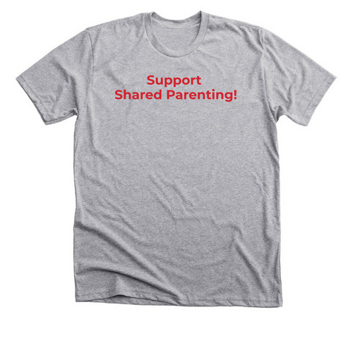 Shared Parenting!, a Athletic Heather Premium Unisex Tee