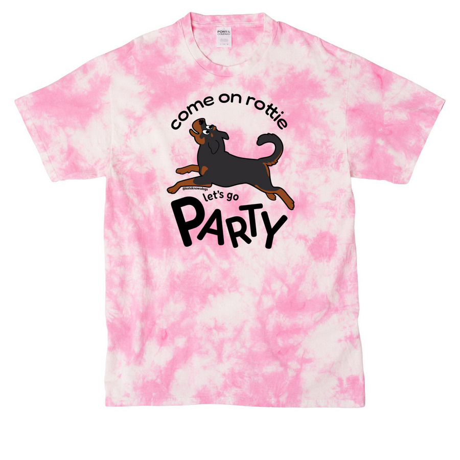 Let?s Go Party 2, a Bright Pink Crystal Tie Dye Tee