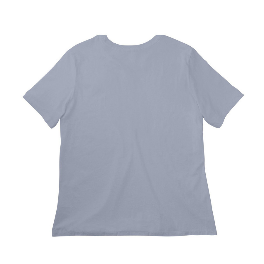 White Script Nest Shirts, a Vintage Denim Women?s Relaxed Cotton Tee (back-view)