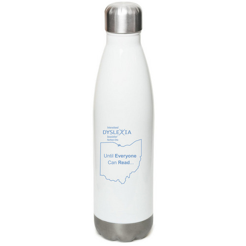 NOBIDA Water Bottle, a White Stainless Steel Water Bottle