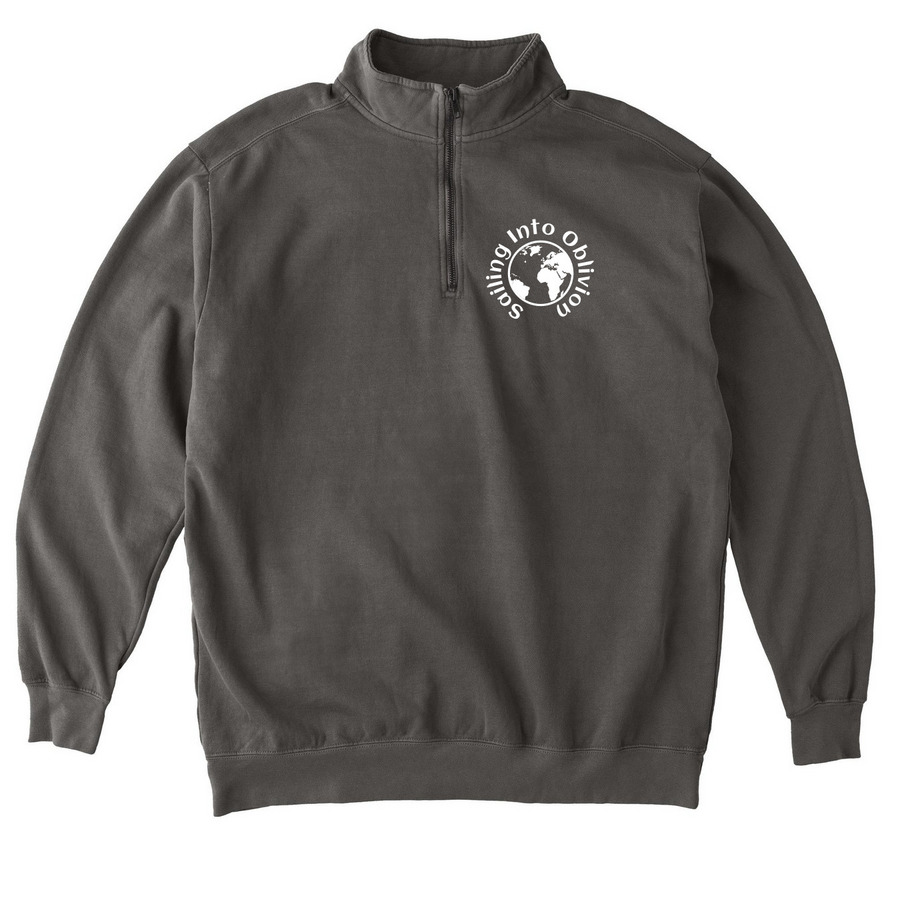 The Route, a Pepper Comfort Colors Quarter Zip Pullover