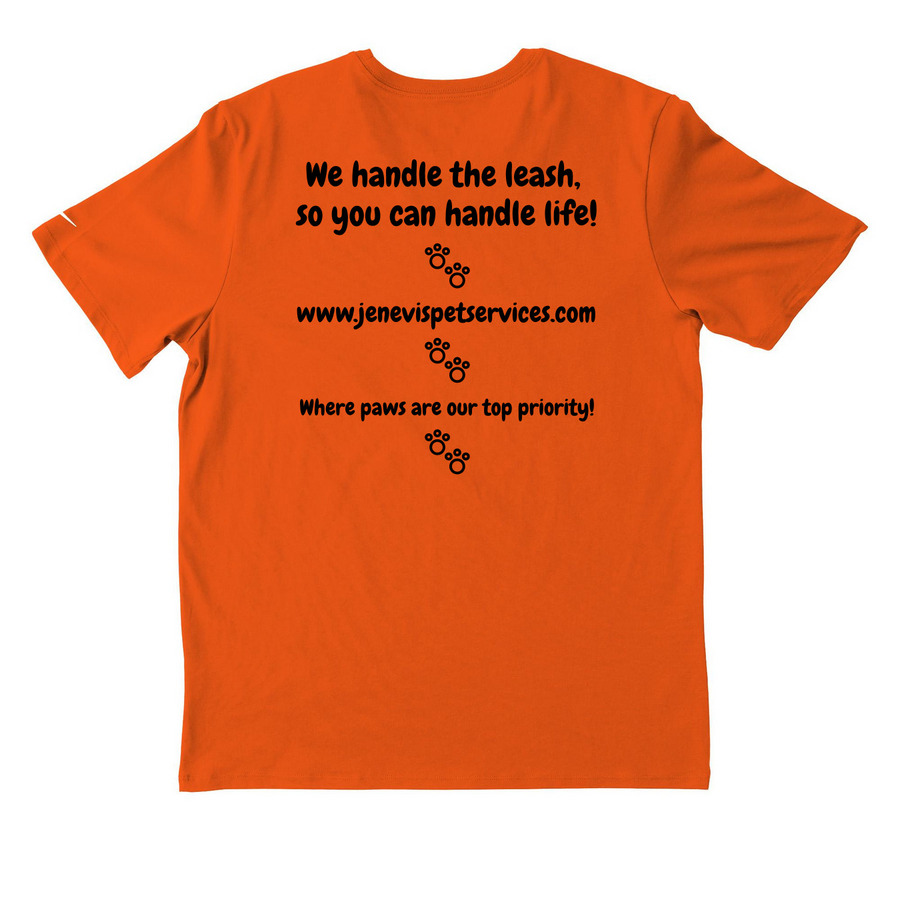 JPS Active Wear Color Set 2, a Brilliant Orange Nike Dri-FIT Jersey Blend Performance Tee (back-view)