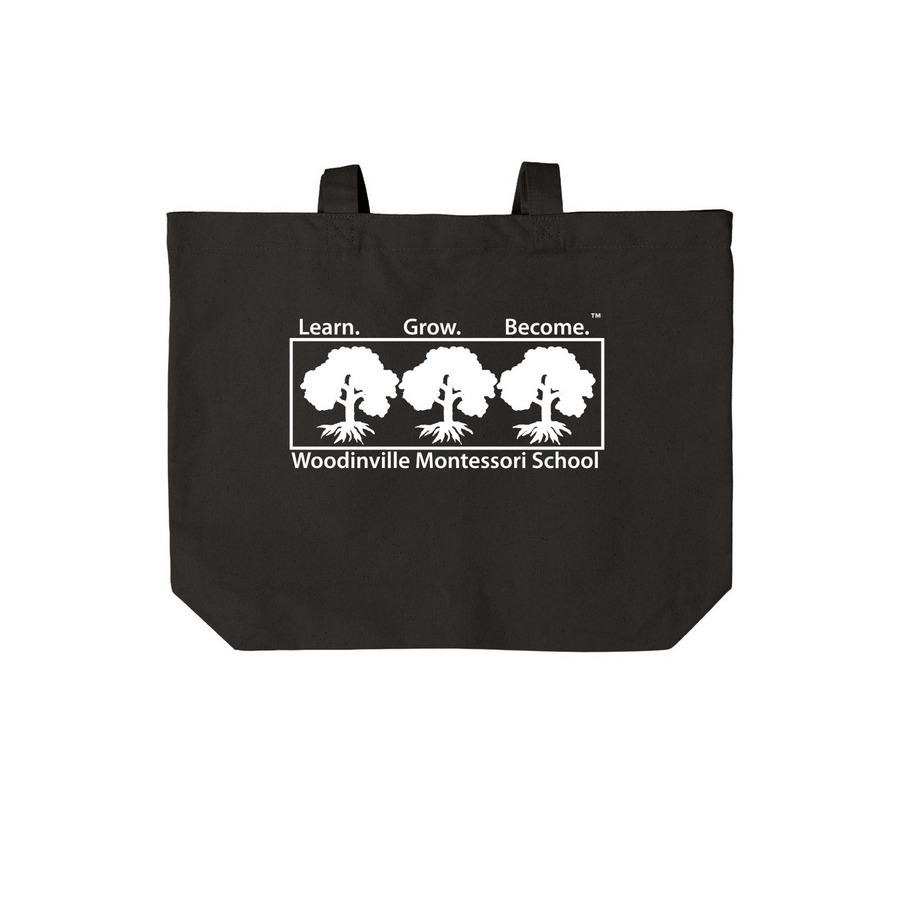 Tote Bag, a Deep Black Cotton Canvas Tote Bag