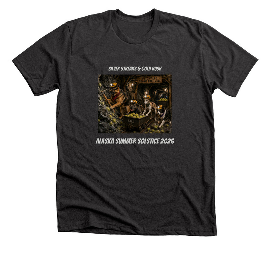 Alaska or Bust, a Dark Grey Heather Premium Unisex Tee