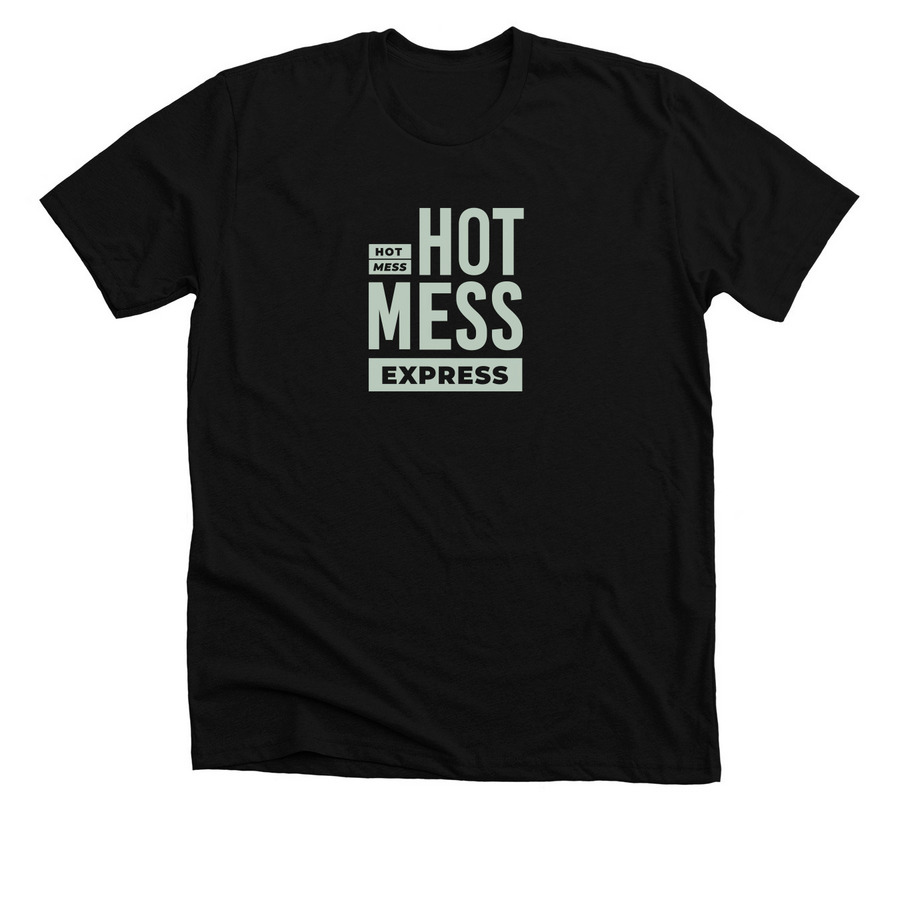 Stacked Logo, a Solid Black Blend Premium Unisex Tee