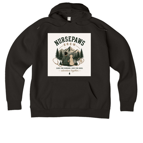 Made for Adventure., a Deep Black Allmade Organic CVC Pullover Hoodie