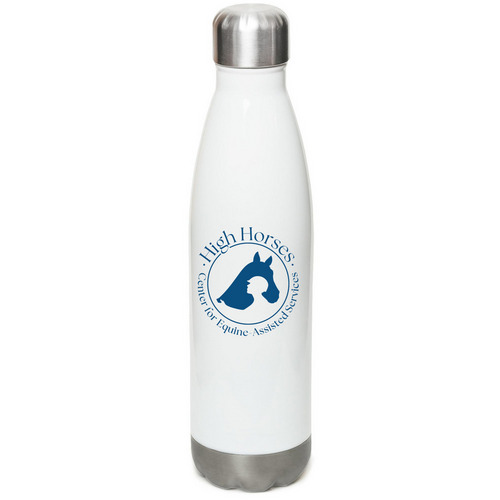 Water Bottles to Support High Horses!, a White Stainless Steel Water Bottle