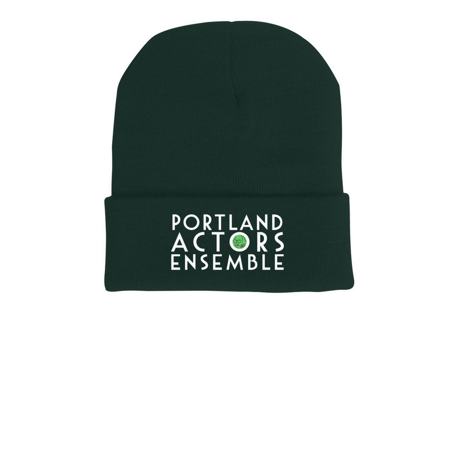 Portland Actors Ensemble Beanies, a Forest Printed Cuffed Beanie