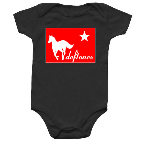Pony Flag Onesie, a Black Infant Onesie