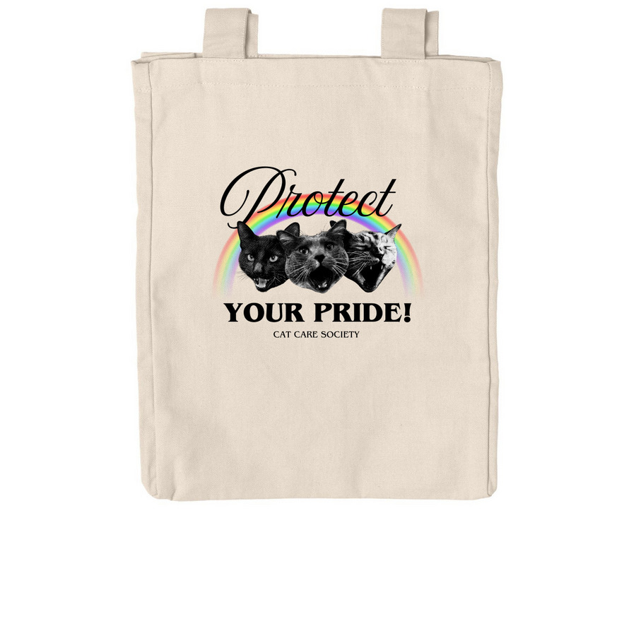 Protect Your Pride Tote, a Natural Reclaimist Everywhere Tote Bag (back-view)