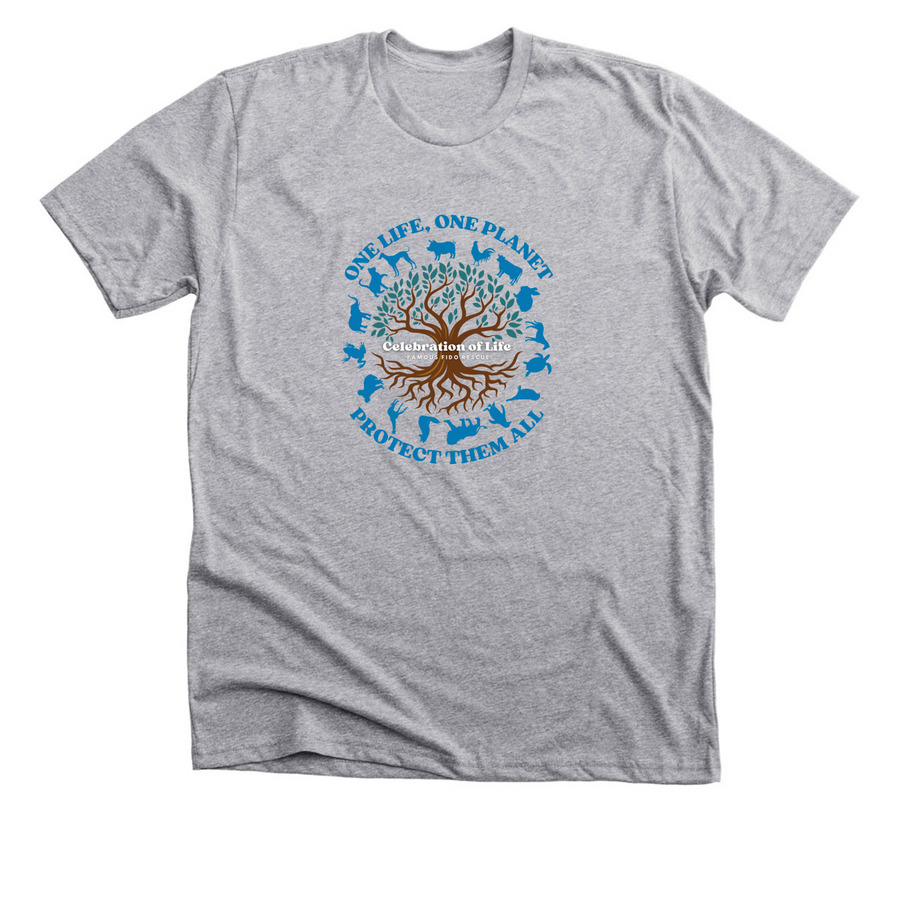 Celebration of Life: Protect Them All, a Athletic Heather Premium Unisex Tee