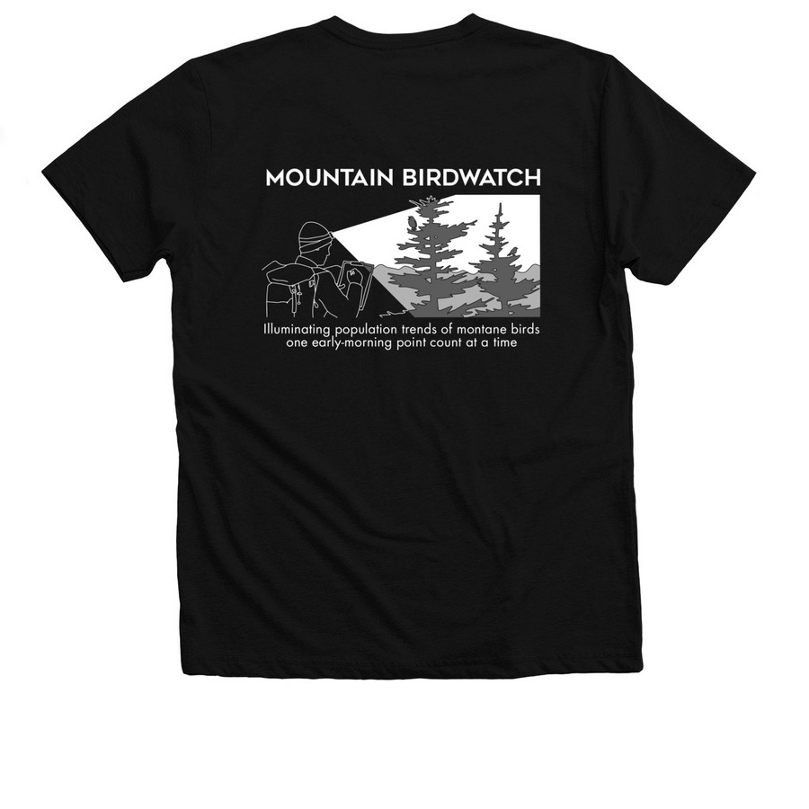 Mountain Birdwatch Swag 2.0, a Solid Black Blend Premium V-Neck Tee (back-view)