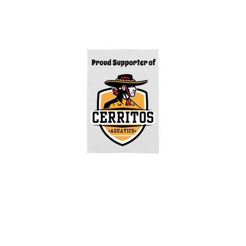 CHS Aquatics Garden Flag, a White 12" x 18" Yard Flag