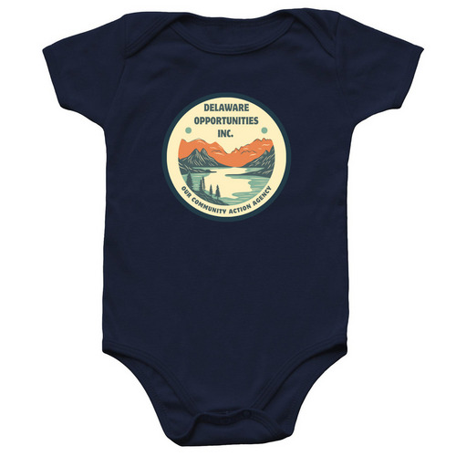 Infant-DO Mountains, a Navy Infant Onesie