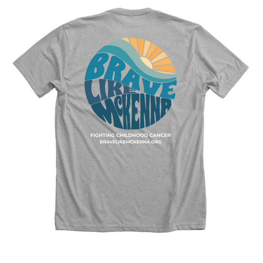 Small Logo Front, Big Logo Back, a Athletic Heather Premium Unisex Tee (back-view)