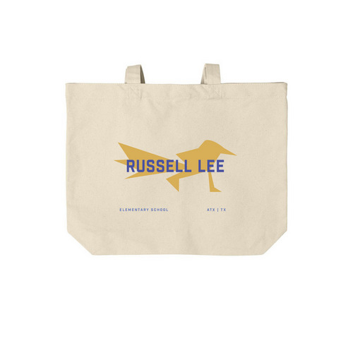 Run, Bird, Run Tote, a Natural Cotton Canvas Tote Bag