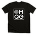 White Large Logo, a Black Heather Premium Unisex Tee
