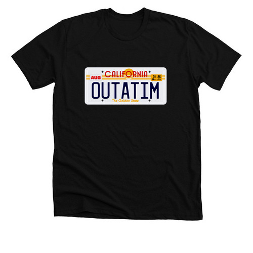 OUTATIM, a Solid Black Blend Premium Unisex Tee