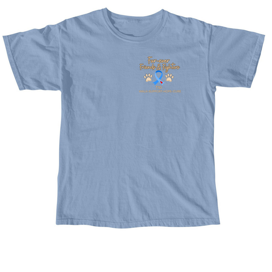 Fighting For A T1D Cure, a Washed Denim Comfort Colors Unisex Tee