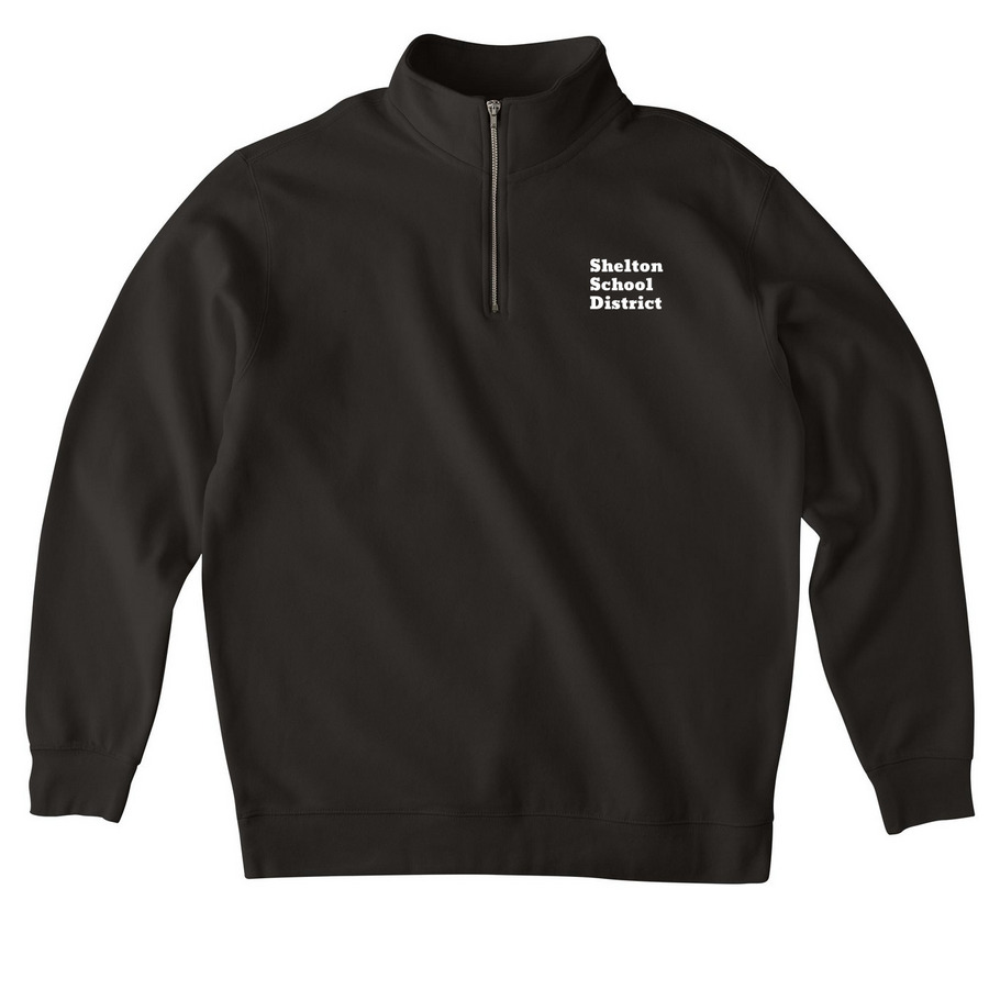 INSPIRE - CHALLENGE - EMPOWER, a Black Midweight Quarter Zip Pullover