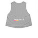 Strength is vital., a Athletic Heather Women's Cropped Racerback Tank (back-view)