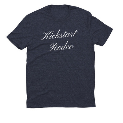 Kickstart Rodeo, a Rebel Blue Allmade Eco Triblend Unisex Tee