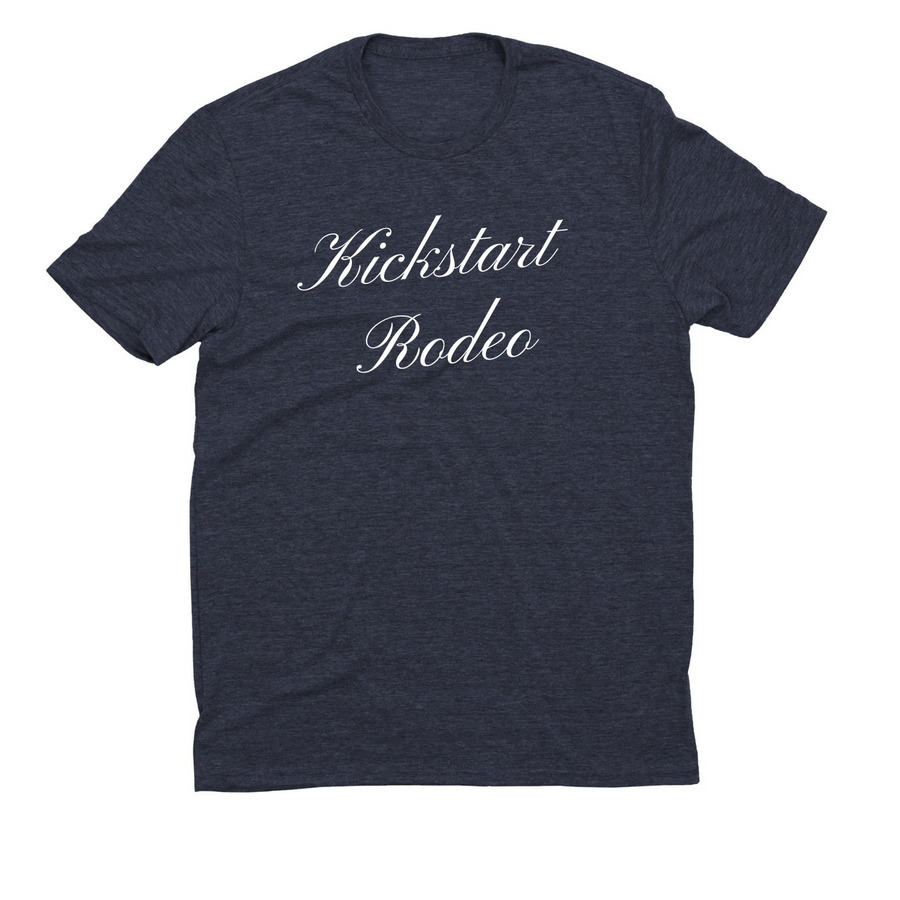 Kickstart Rodeo, a Rebel Blue Allmade Eco Triblend Unisex Tee