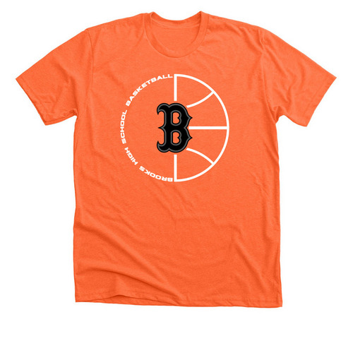 Brooks Basketball, a Heather Orange Premium Unisex Tee